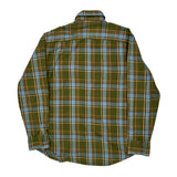 Timberland Checked Flannel Shirt - Large Blue Cotton