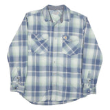 CARHARTT Mens Blue & Cream Check Shirt L Cotton Blend Casual Workwear