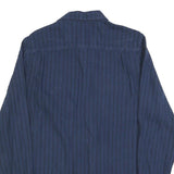 VANS Mens Blue & Black Striped Shirt S Cotton Blend Casual Button Up