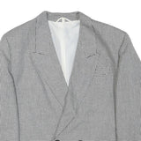 THE LEGEND Womens Black & White Houndstooth Double Breasted Jacket M Polyester