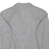 THE LEGEND Womens Black & White Houndstooth Double Breasted Jacket M Polyester