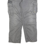 CARHARTT Mens Relaxed Fit Grey Cotton Blend Cargo Trousers W40 L32 Workwear