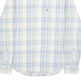 LEVI'S Mens Blue & Cream Check Shirt S Casual Cotton Long Sleeve Button Up