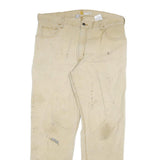 CARHARTT Mens Cotton Blend Beige Relaxed Fit Straight Leg Trousers W38 L32
