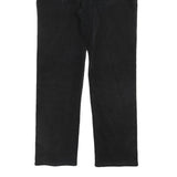 PIERRE CARDIN Mens Cotton Blend Black Regular Straight Trousers W35 L30 Zip