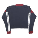 ADIDAS Womens Burgundy & Navy Sweatshirt Crew Neck S Three Stripes Logo