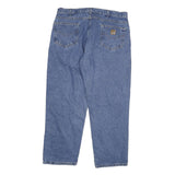 CARHARTT Mens Relaxed Fit Straight Denim Light Blue Zip Jeans W36 L30 Durable