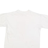 Womens White Cotton Blend Graphic T-Shirt M Short Sleeve Crew Neck Native