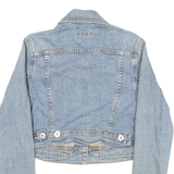 LEVI'S Womens Blue Denim Jacket M Cotton Blend Classic Button Closure Stylish