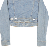 LEVI'S Womens Blue Denim Jacket M Cotton Blend Classic Button Closure Stylish