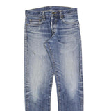 CARHARTT Mens Slim Blue Denim Jeans W30 L31 Button Closure Faded