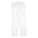 LEVI'S 501 Womens White Regular Straight Denim Raw Woven W26 L28 Classic Cotton