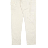 INDICODE JEANS Mens Cotton Blend White Slim Tapered Trousers W28 L30 Casual