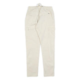 INDICODE JEANS Mens Cotton Blend White Slim Tapered Trousers W28 L30 Casual