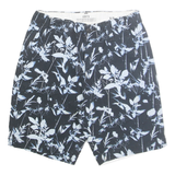 LEVI'S Mens Shorts Black Floral Print XS W26 Cotton Blend Casual Relaxed Fit