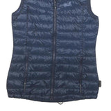 JACK WOLFSKIN Womens Navy Blue Lightweight Quilted Jacket S Polyester Blend Zip