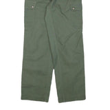 MARSUM Womens Cotton Blend Green Relaxed Straight Trousers W28 L30 Utility Cargo