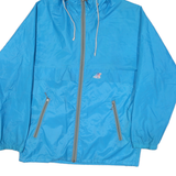 K-WAY Womens Blue Hooded Jacket M Polyamide Plain Lightweight Zip