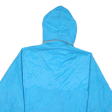 K-WAY Womens Blue Hooded Jacket M Polyamide Plain Lightweight Zip