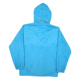 K-WAY Womens Blue Hooded Jacket M Polyamide Plain Lightweight Zip