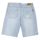 CROSSBALL Mens Denim Blue Casual Shorts XL W40 Cotton Blend Button Fly