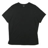 J.CREW Mens Black Plain T-Shirt XL Short Sleeve Crew Neck Cotton Blend