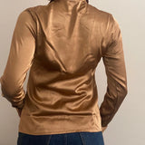 Wampum Shirt - Small Gold Polyester Blend