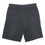 DICKIES Mens Black Casual Shorts L W34 Workwear Polyester Blend Button Pockets