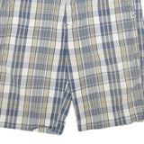 NAUTICA Mens Shorts Blue & Beige Check L W34 Cotton Casual Comfortable