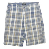 NAUTICA Mens Shorts Blue & Beige Check L W34 Cotton Casual Comfortable