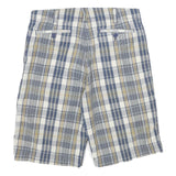 NAUTICA Mens Shorts Blue & Beige Check L W34 Cotton Casual Comfortable