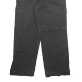 DICKIES Mens Black Regular Fit Straight Denim Jeans W32 L32 Cargo Pockets Zip