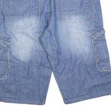 ROONEY JEANS Mens Shorts Blue Cargo L W37 Casual Cotton Blend