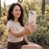 Seashell iPhone 14 Case - Lifestyle photo showing phone case in use