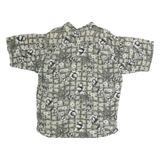 HANA BAY Mens Green & Cream Floral Cotton Shirt L Casual Button Front