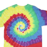 GILDAN Mens Yellow & Rainbow Tie Dye San Francisco Giants Graphic Short Sleeve
