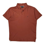 Tommy Hilfiger Polo Shirt - Medium Red Cotton