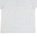 LACOSTE Mens White & Navy Blue Short Sleeve Polo Shirt M Cotton Blend Classic