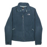 THE NORTH FACE Womens Blue Fleece Jacket M Polyester Zip Casual Outdoor