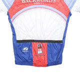 VOLER Mens Blue & Red Backroads Cycling Jersey L Short Sleeve Zip Neck
