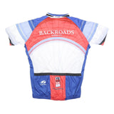 VOLER Mens Blue & Red Backroads Cycling Jersey L Short Sleeve Zip Neck