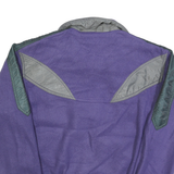 MOBIUS Womens Purple & Grey Patterned Zip Up Jumper Polyester M Fleece Casual