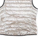 MARC JACOBS Womens Beige & Black Reversible Quilted Jacket M Polyester Blend Zip