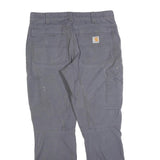 CARHARTT Mens Cotton Blend Grey Relaxed Fit Straight Leg Trousers W33 L32