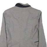 ZARA BASIC Womens Grey & Black Blazer Jacket M Polyester Blend Checked Stylish