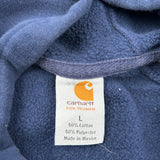 Carhartt Hoodie - Large Blue Cotton Blend