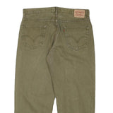 LEVI'S Mens Jeans Regular Straight Denim W34 L26 Cotton Blend Zip Olive Green