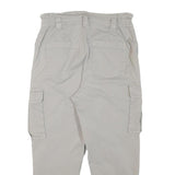 H&M Womens Relaxed Beige Cargo Cotton Blend Trousers W31 L25 Casual Pocketed