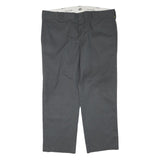 DICKIES Mens Polyester Blend Black Regular Straight Trousers W38 L30 Workwear