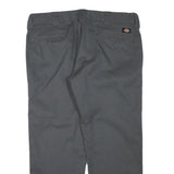 DICKIES Mens Polyester Blend Black Regular Straight Trousers W38 L30 Workwear